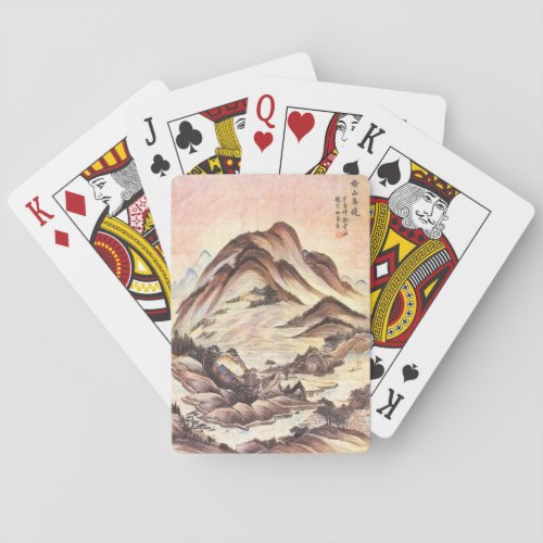 Mountain and Stream Korean Joseon Dynasty Folk Art Playing Cards