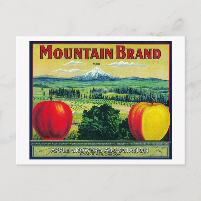 Mountain Apple Crate LabelHood River, OR Postcard (Front)