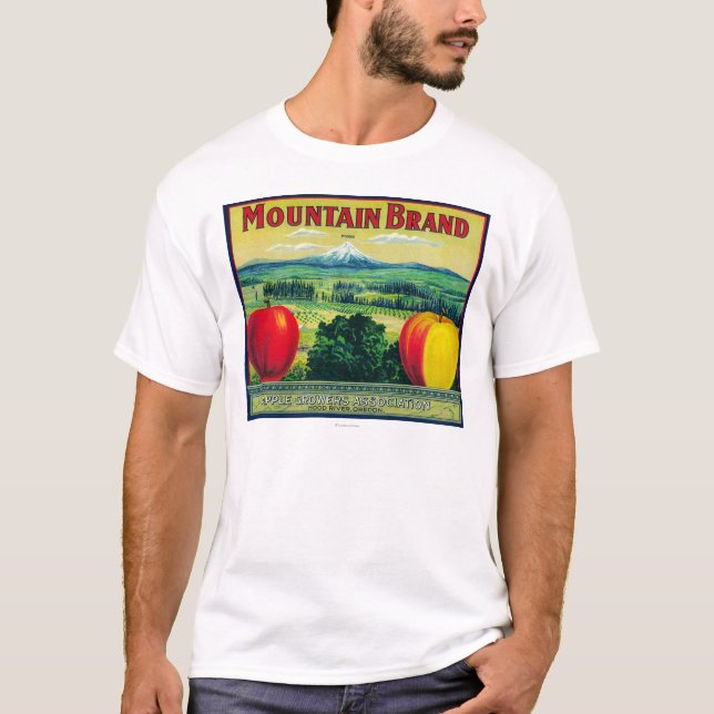 Mountain Apple Crate LabelHood River, OR T-Shirt (Front)