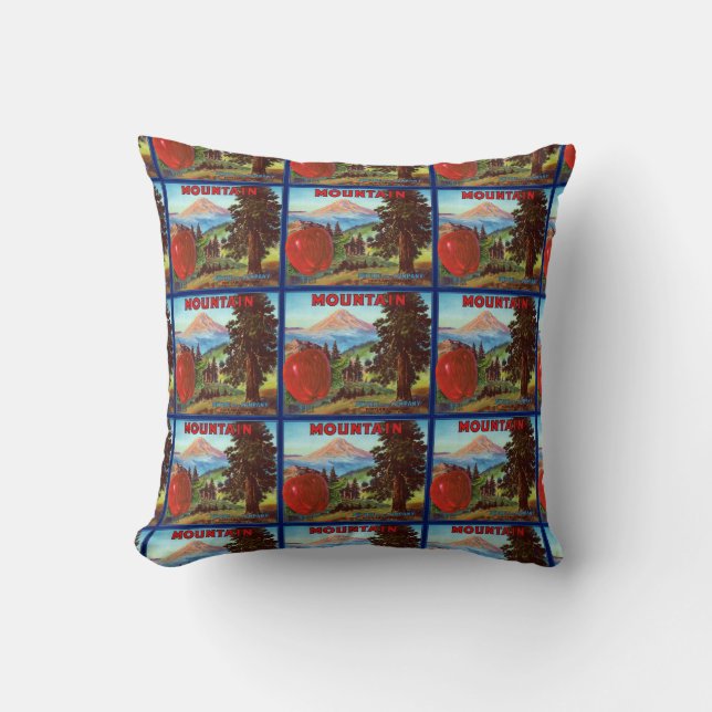 Mountain Apples Throw Pillow (Front)