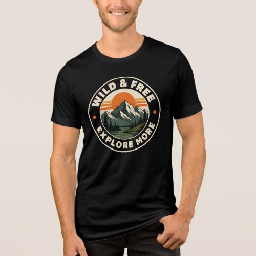 mountain art Tri-Blend shirt