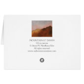 Mountain at Dawn Cards (Back Horizontal)