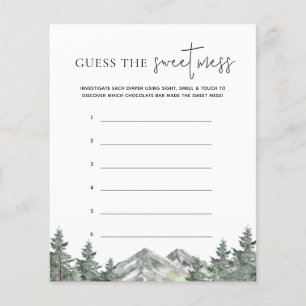 Mountain Baby Shower Guess The Sweet Mess Game
