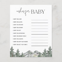 Mountain Baby Shower Wishes For Baby Cards