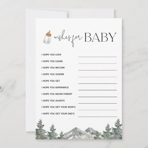 Mountain Baby Shower Wishes For Baby Cards