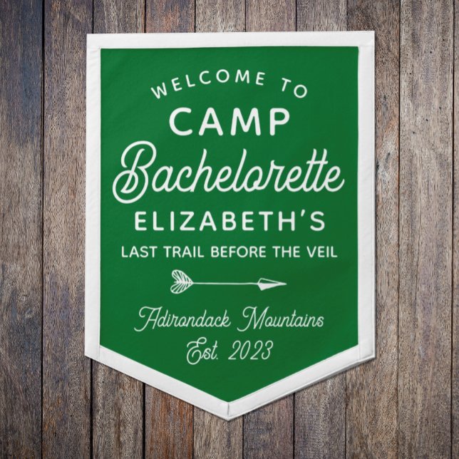 Mountain Bachelorette Party Welcome Sign Pennant (Creator Uploaded)