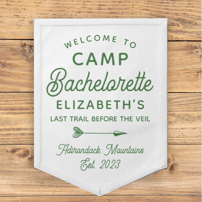 Mountain Bachelorette Party Welcome Sign Pennant (Creator Uploaded)