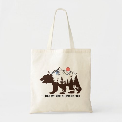 Mountain Bear Forest Tote Bag