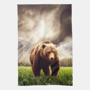 Mountain Bear Kitchen Towel