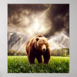 Mountain Bear Poster at Zazzle