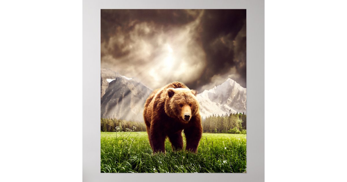 Mountain Bear Poster | Zazzle
