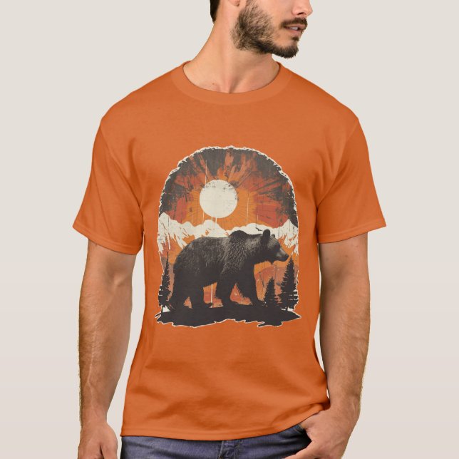 Mountain Bear Sunset girl T-Shirt (Front)