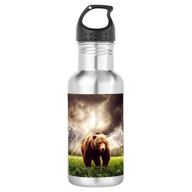 Mountain Bear Water Bottle (Front)
