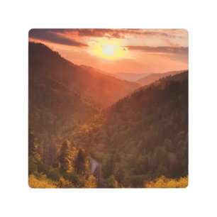 mountain beautiful sunset Metal Wall Art