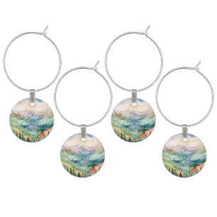 Mountain Beautiful Wedding Landscape Wedding  Wine Charm