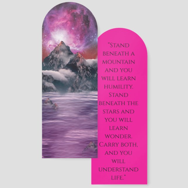 Mountain beneath stars bookmark  (Front & Back)