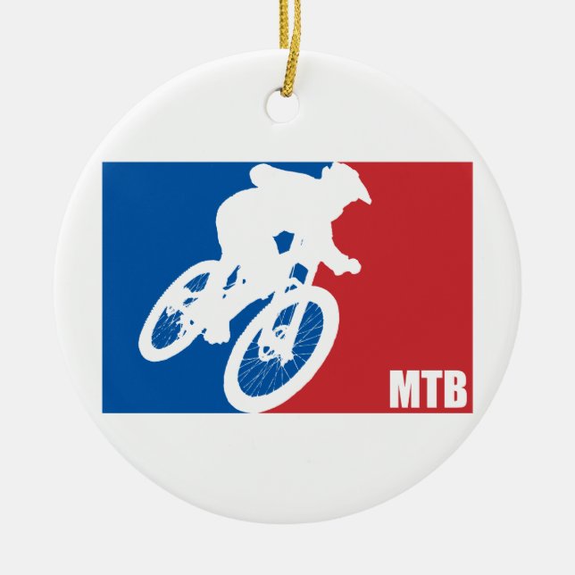 Mountain Bike All-Star Ceramic Ornament (Front)