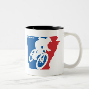 Mountain Bike Arkansas Two-Tone Coffee Mug