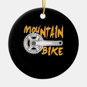 Mountain Bike Art Ceramic Ornament