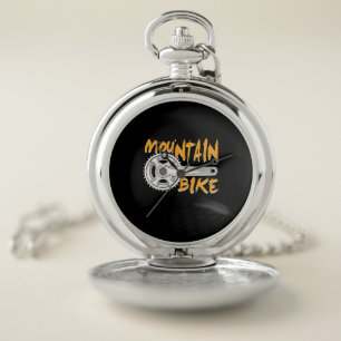 Mountain Bike Art Pocket Watch