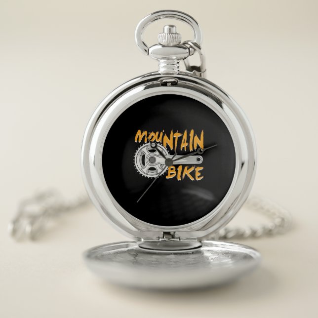 Mountain Bike Art Pocket Watch (Inside)