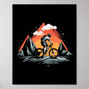 Mountain Bike Bicycle Mtb Biking Cycling Biker Cyc Poster