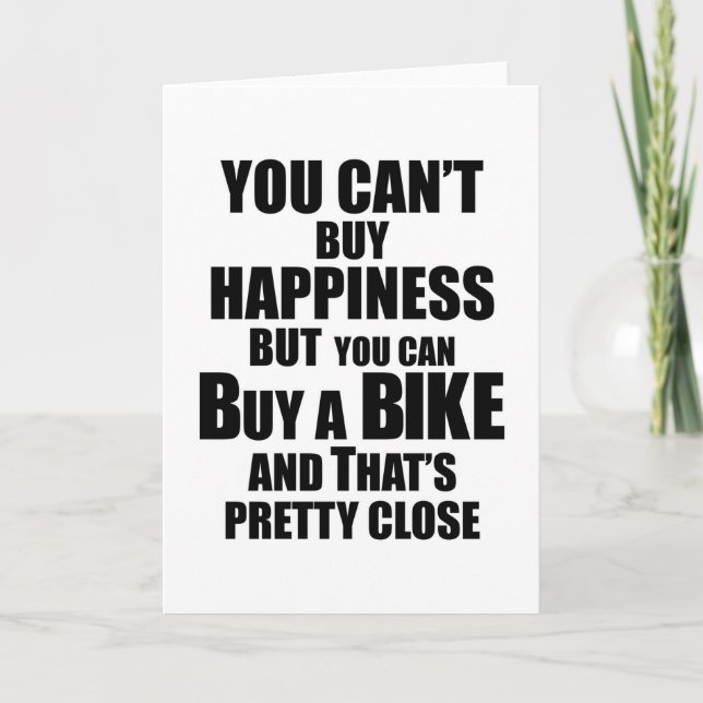 Mountain Bike Biking Bicycle Cycling Biker Gift Card (Front)