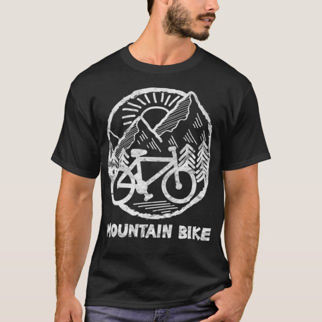 Mountain Bike biking birthday  T-Shirt (Front)