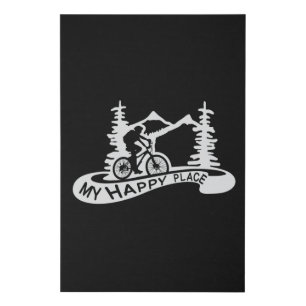 Mountain Bike Biking Downhill Bicycle MTB Gift Faux Canvas Print
