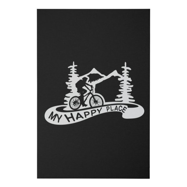 Mountain Bike Biking Downhill Bicycle MTB Gift Faux Canvas Print (Front)