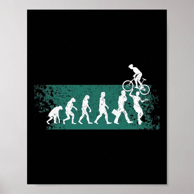 Mountain Bike Biking Offroad Evolution Of Mtb Moun Poster (Front)
