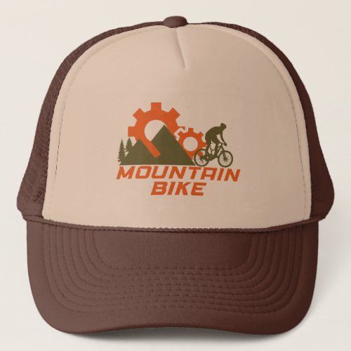 mountain bike biking trucker hat