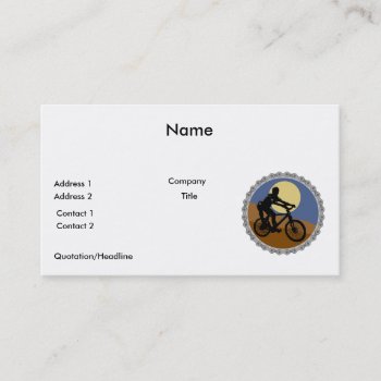 Mountain Bike Chain Sprocket Design Business Card by sports_shop at Zazzle