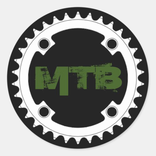 Mountain bike chainring classic round sticker