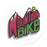 Mountain Bike Classic Round Sticker