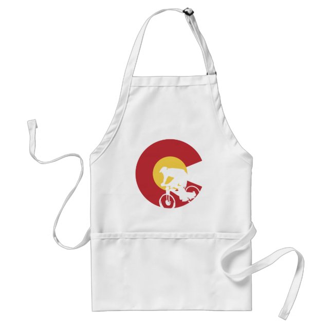 Mountain Bike Colorado Adult Apron (Front)