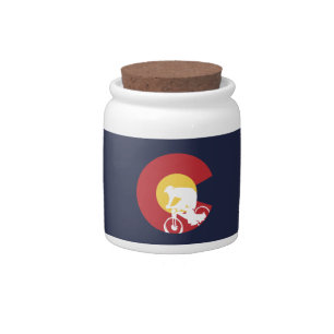 Mountain Bike Colorado Candy Jar