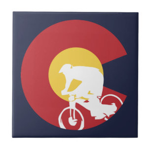 Mountain Bike Colorado Ceramic Tile