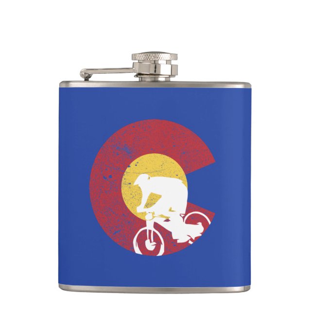 Mountain Bike Colorado Hip Flask (Front)