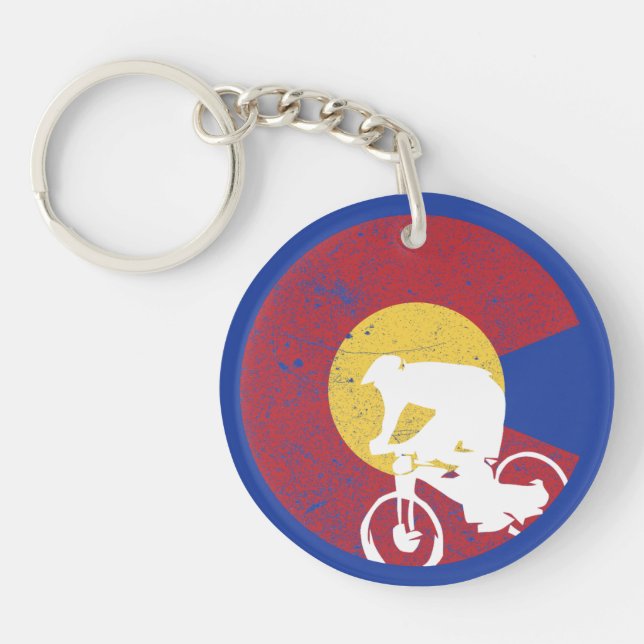 Mountain Bike Colorado Keychain (Front)