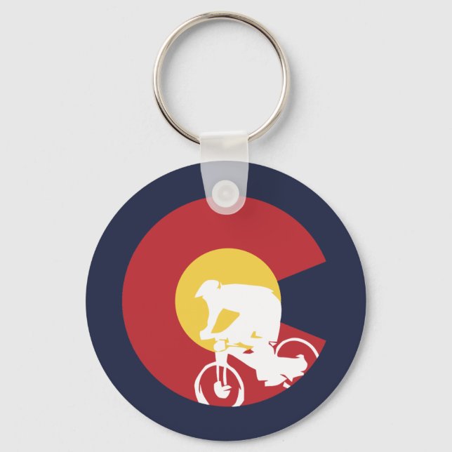 Mountain Bike Colorado Keychain (Front)