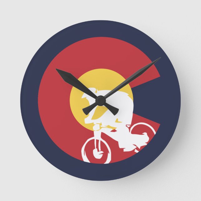 Mountain Bike Colorado Round Clock (Front)