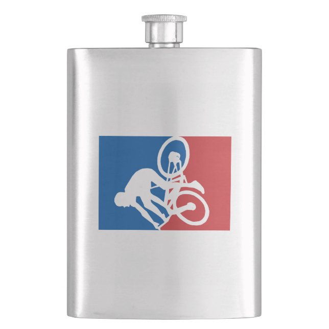 Mountain Bike Crash All Star Flask (Front)