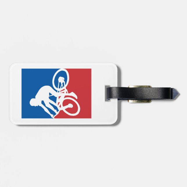 Mountain Bike Crash All Star Luggage Tag (Back Horizontal)