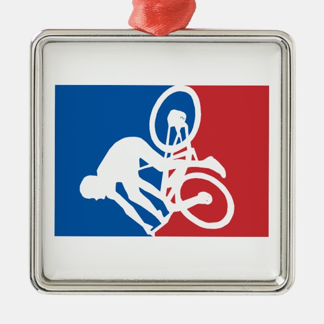 Mountain Bike Crash All Star Metal Ornament (Front)