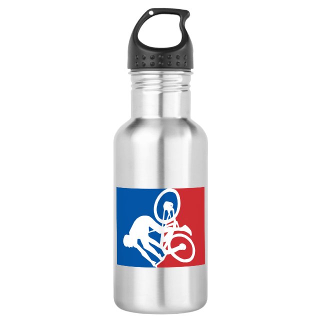 Mountain Bike Crash All Star Stainless Steel Water Bottle (Front)