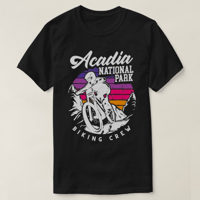 Mountain Bike Cycling Bicycle Acadia T-Shirt (Design Front)