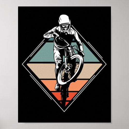 Mountain Bike Cycling Bicycle  Retro Vintage Poster