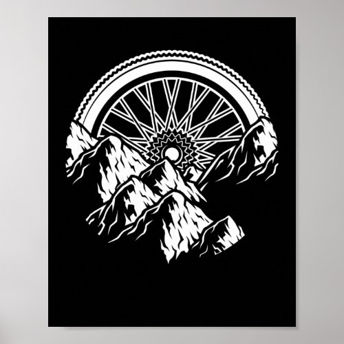Mountain Bike Cycling Bicycle  Wheel Mountains Poster