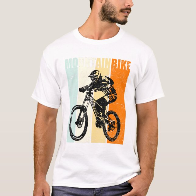 Mountain Bike Cyclist Mtb Cycling Downhill T-Shirt (Front)